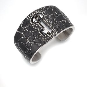 Authentic Signed Swarovski Yoko Ono Key Bangle EUC
